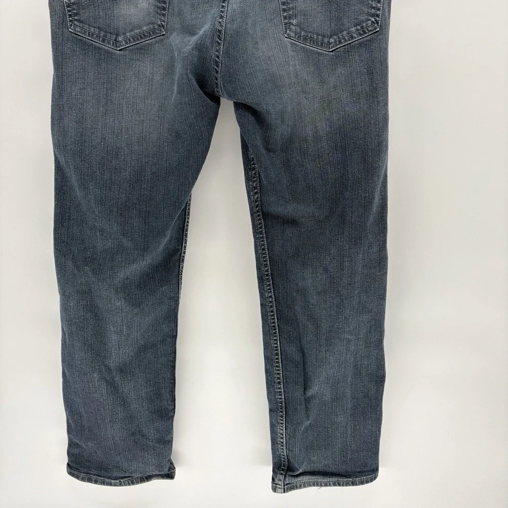 Men's Levi's 505 Straight Leg Dark Wash Blue Denim Jeans Size 38X28.5